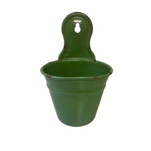oude brocante vintage decoratieve emaille borstelhouder