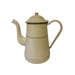 oude brocante vintage decoratieve grote koffiepot / theepot