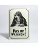 Emaille waakhond bord Basset WH-06