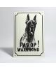 Emaille waakhond bord Deense Dog WH-03