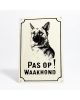 Emaille waakhond bord Herdershond WH-05