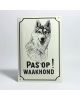 Emaille waakhond bord Husky WH-07
