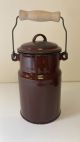 brocante vintage decoratieve emaille melkkan