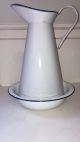 groot brocante vintage decoratieve emaille lampetstel