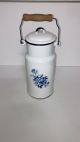 brocante vintage decoratieve emaille melkkan