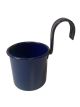 oude brocante vintage decoratieve emaille schep beker