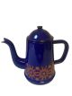 oude brocante vintage decoratieve emaille koffiepot / theepot