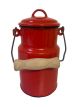 oude brocante vintage decoratieve melkkan met hengsel