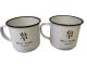 2 stuks vintage decoratieve wodka beker met opschrift, setprijs