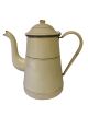 oude brocante vintage decoratieve grote koffiepot / theepot