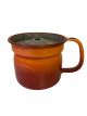 oude brocante vintage decoratieve melkkookpan /melkkoker