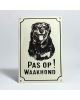 Emaille waakhond bord Rottweiler WH-09